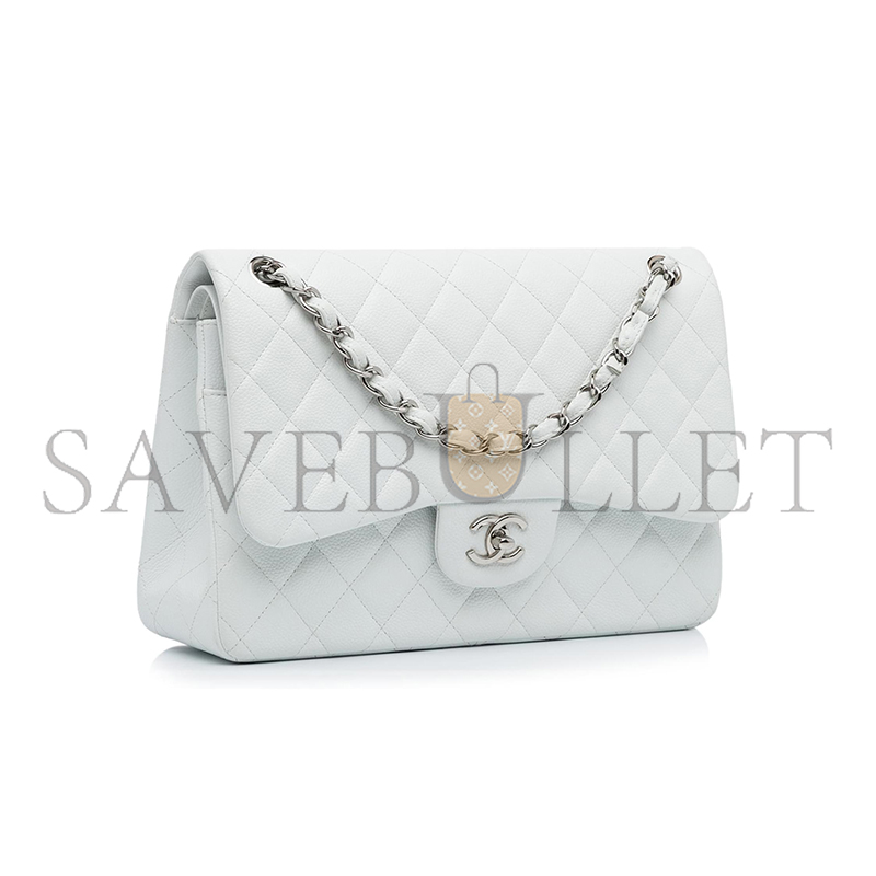 Ch**el quilted caviar leather classic jumbo double flap bag 426506 (30*21*9cm)